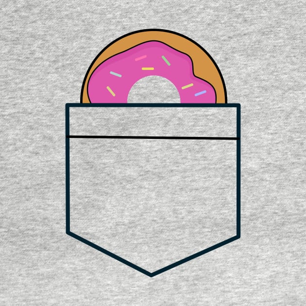 Donut In A Pocket T-Shirt Design by happinessinatee